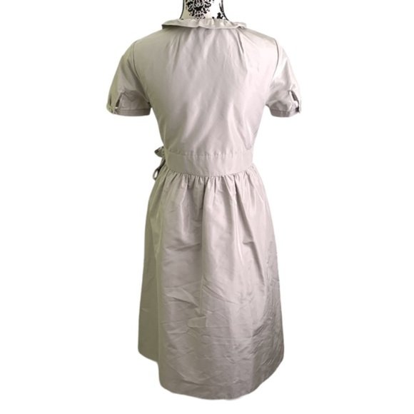 J. Crew Blakley Silk Taffeta Ruffle Wrap Dress - Picture 8 of 11